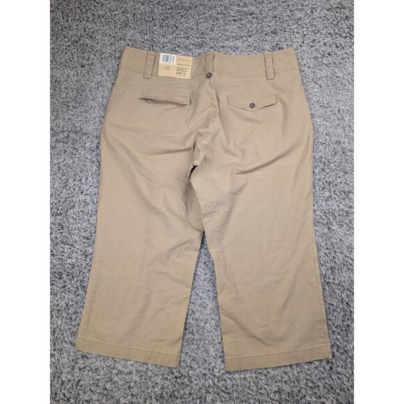 Dockers Pants Womens 16 Beige Classiccore Preppy Cropped Casual Normcore Work - Picture 2 of 9